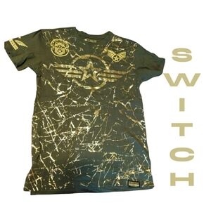 SWITCH Remarkable tee Green & gold  Mene size small